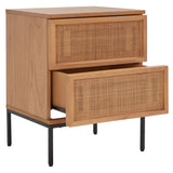 SAFAVIEH Haylie 2-Drawer Rattan Nightstand