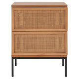 SAFAVIEH Haylie 2-Drawer Rattan Nightstand