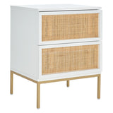 SAFAVIEH Haylie 2-Drawer Rattan Nightstand