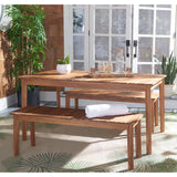 SAFAVIEH Hedi Table & 2-Bench Dining Set - 35Wx60Dx29H