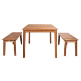 SAFAVIEH Hedi Table & 2-Bench Dining Set - 35Wx60Dx29H