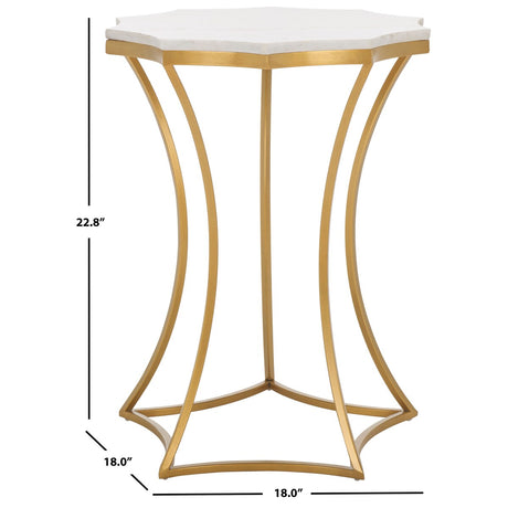 SAFAVIEH Hedy Accent Table (Fully Assembled) - 18 In. W x 18 In. D x 22.8 In. H - 18Wx18Dx23H