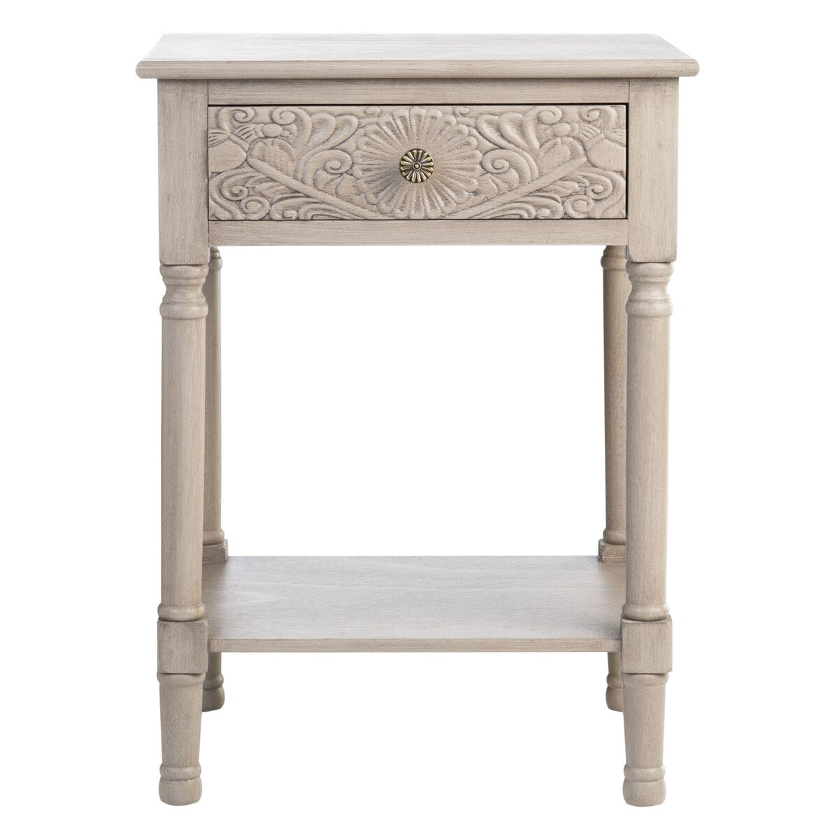 SAFAVIEH Heide 1-Drawer Accent Table - 19" W x 15.8" L x 26" H - 19Wx16Dx26H