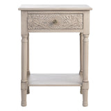 SAFAVIEH Heide 1-Drawer Accent Table - 19" W x 15.8" L x 26" H - 19Wx16Dx26H