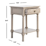 SAFAVIEH Heide 1-Drawer Accent Table - 19" W x 15.8" L x 26" H - 19Wx16Dx26H