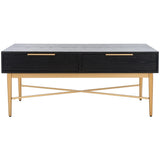 SAFAVIEH Hellen 2-Drawer Rectangle Coffee Table - 42 In. W x 22 In. D x 18 In. H - 42Wx22Dx18H