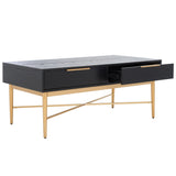 SAFAVIEH Hellen 2-Drawer Rectangle Coffee Table - 42 In. W x 22 In. D x 18 In. H - 42Wx22Dx18H