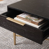 SAFAVIEH Hellen 2-Drawer Rectangle Coffee Table - 42 In. W x 22 In. D x 18 In. H - 42Wx22Dx18H