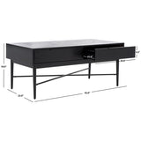 SAFAVIEH Hellen 2-Drawer Rectangle Coffee Table - 42 In. W x 22 In. D x 18 In. H - 42Wx22Dx18H