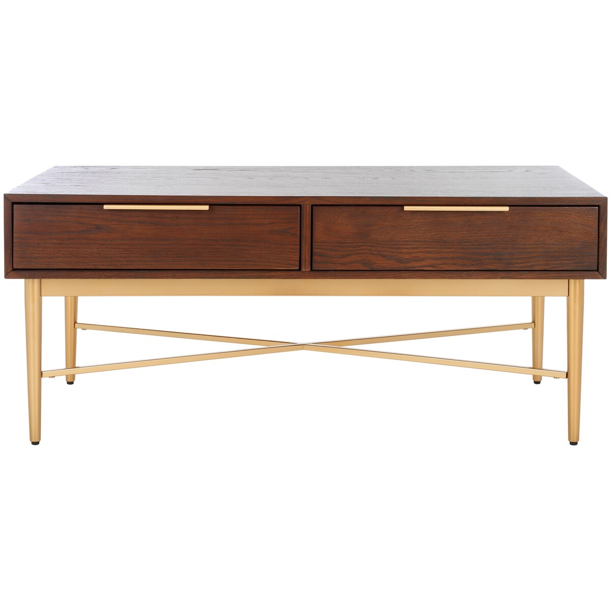 SAFAVIEH Hellen 2-Drawer Rectangle Coffee Table - 42 In. W x 22 In. D x 18 In. H - 42Wx22Dx18H