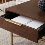 SAFAVIEH Hellen 2-Drawer Rectangle Coffee Table - 42 In. W x 22 In. D x 18 In. H - 42Wx22Dx18H