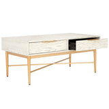 SAFAVIEH Hellen 2-Drawer Rectangle Coffee Table - 42 In. W x 22 In. D x 18 In. H - 42Wx22Dx18H