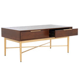 SAFAVIEH Hellen 2-Drawer Rectangle Coffee Table - 42 In. W x 22 In. D x 18 In. H - 42Wx22Dx18H