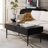 SAFAVIEH Hellen 2-Drawer Rectangle Coffee Table - 42 In. W x 22 In. D x 18 In. H - 42Wx22Dx18H