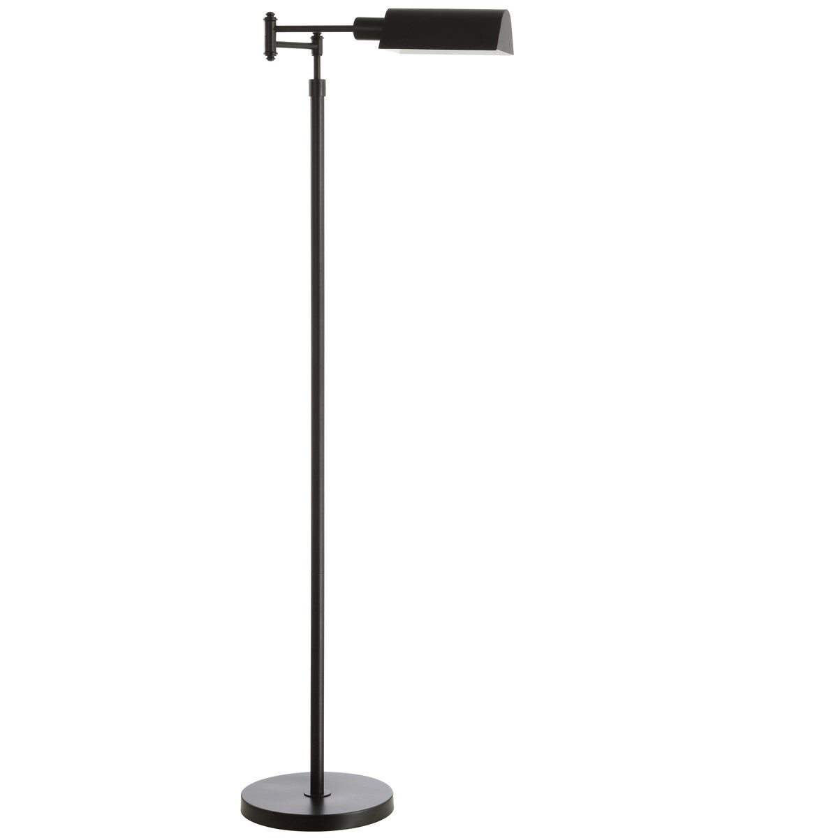 SAFAVIEH Helmgard Floor Lamp - 27x11x55-65 - Black - 27Wx11Dx65H