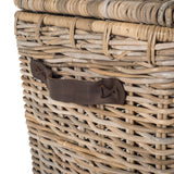 SAFAVIEH Helmtraud Grey Natural Rattan Storage Trunk - 35.6" x 22.4" x 23.6" - 36Wx22Dx24H