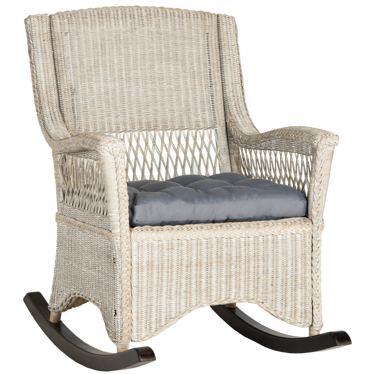 SAFAVIEH Heloise Antique Grey Rocking Chair - 28.3" x 35.4" x 40.1" - 28Wx35Dx40H