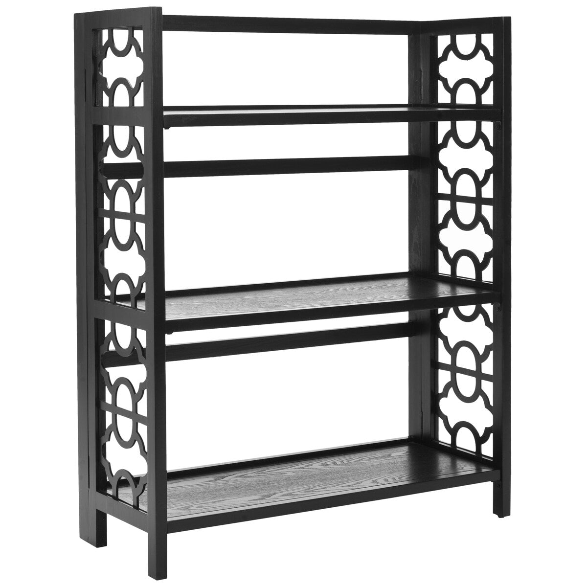 SAFAVIEH Henka Low Black Bookshelf - 33.5" x 13.4" x 42.5" - 34Wx13Dx43H