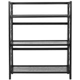 SAFAVIEH Henka Low Black Bookshelf - 33.5" x 13.4" x 42.5" - 34Wx13Dx43H