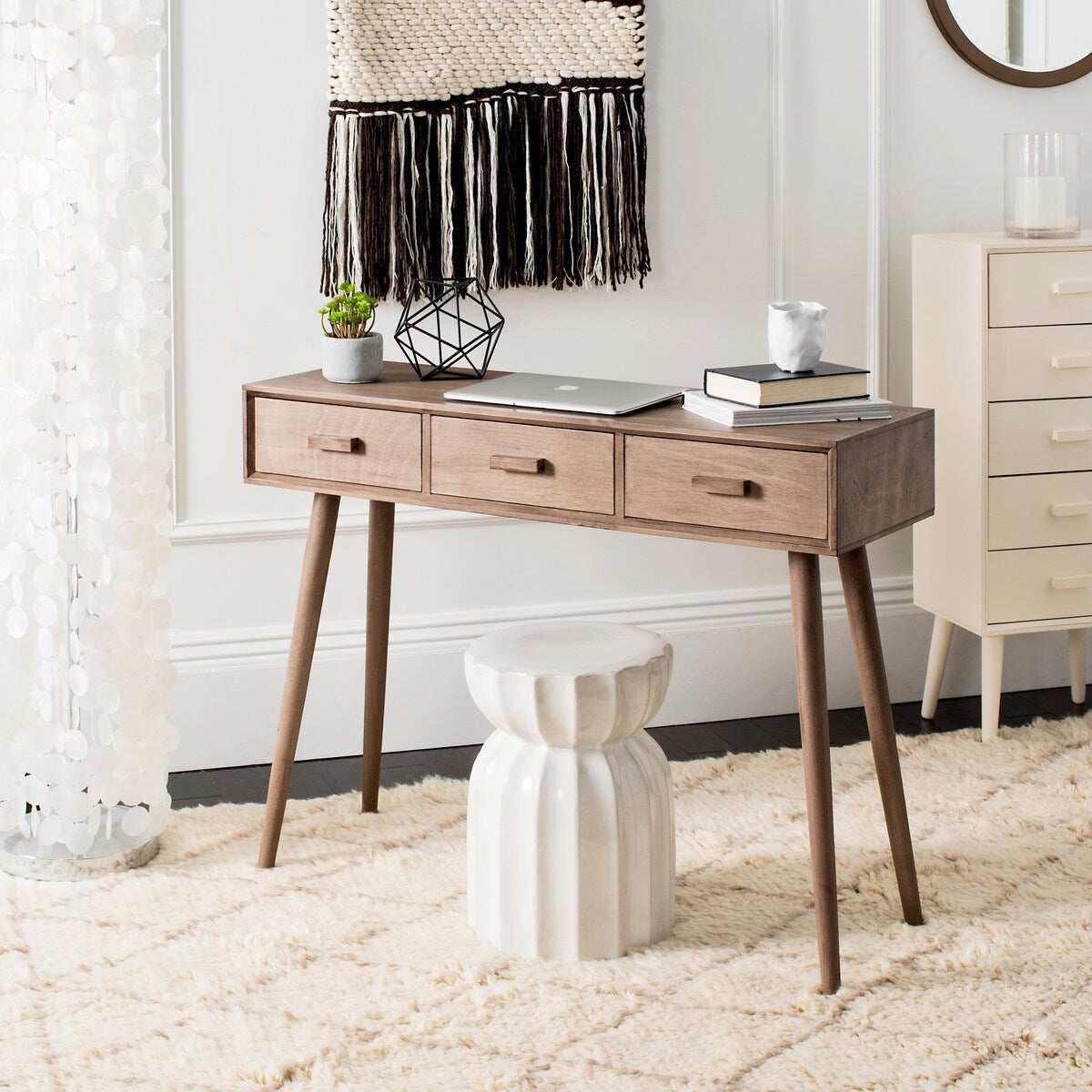 SAFAVIEH Hennie 3-Drawer Console Table - 41.8" x 14.3" x 32" - 42Wx14Dx32H