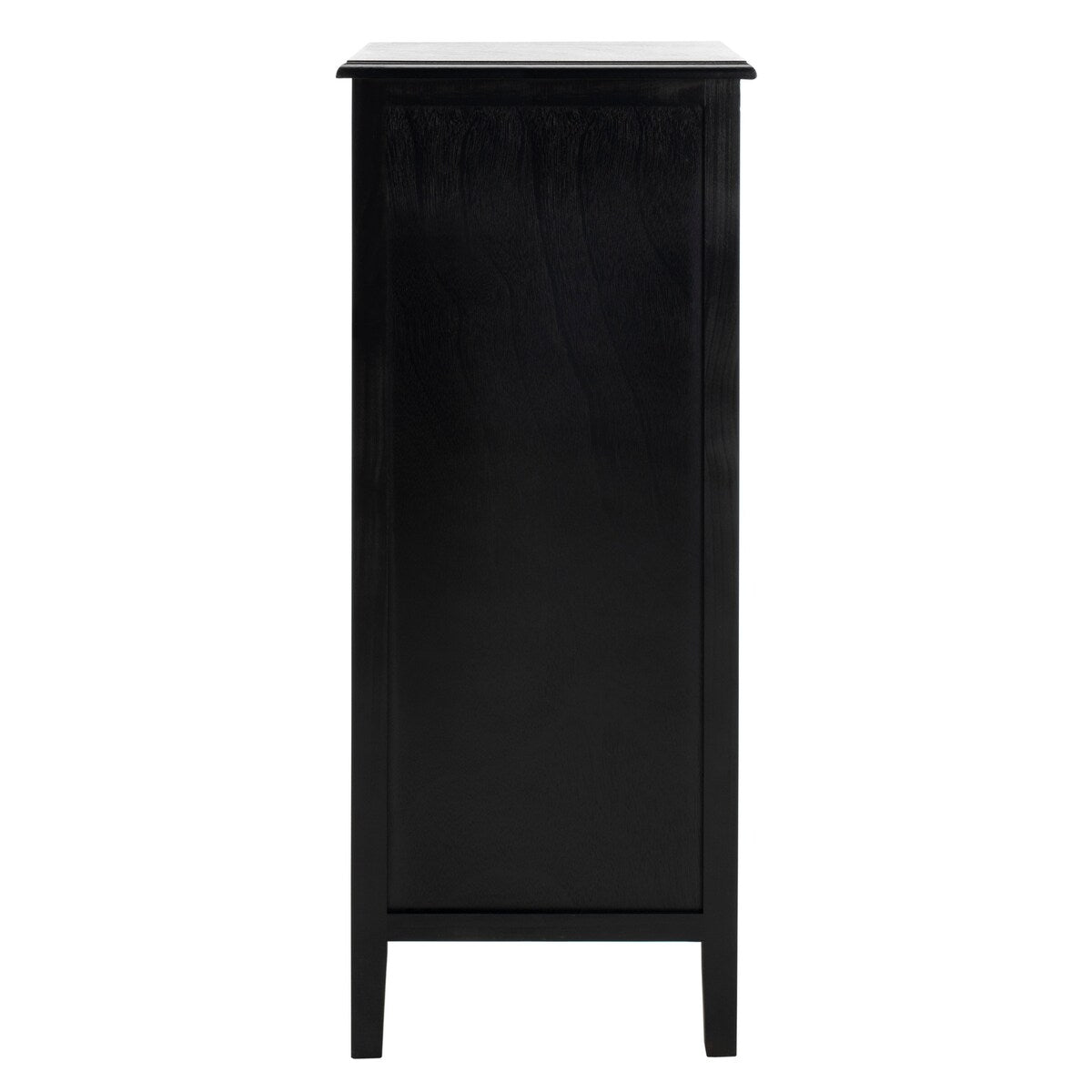 SAFAVIEH Hermine Distressed Black 4-Drawer Storage Side Table - 15" x 11.8" x 35.8" - 15Wx12Dx36H