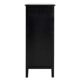 SAFAVIEH Hermine Distressed Black 4-Drawer Storage Side Table - 15" x 11.8" x 35.8" - 15Wx12Dx36H