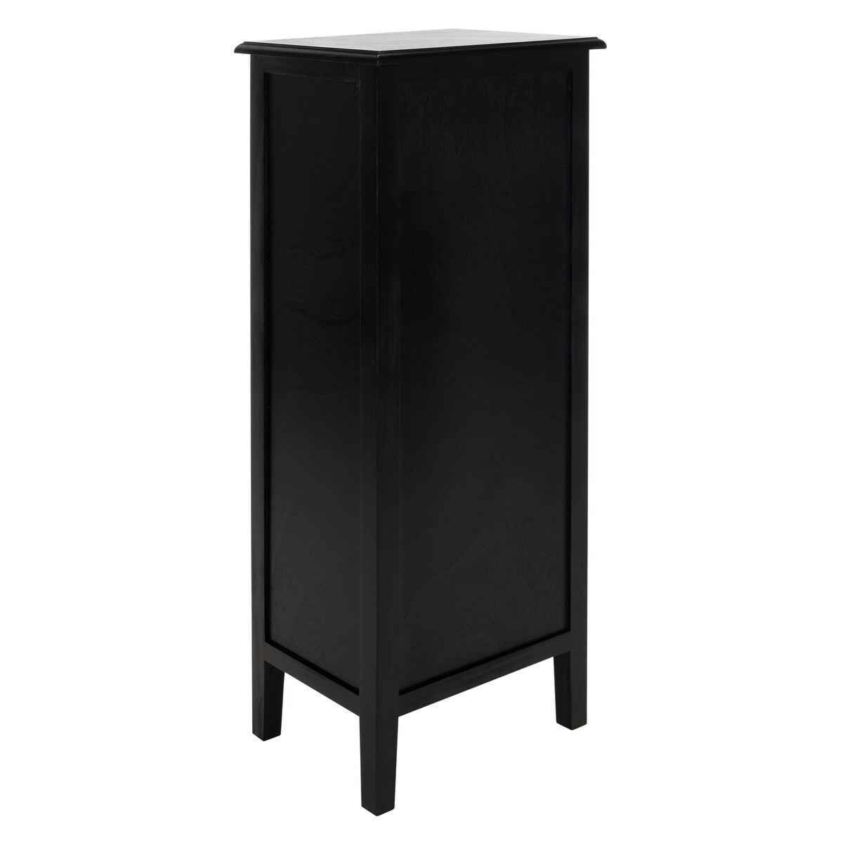 SAFAVIEH Hermine Distressed Black 4-Drawer Storage Side Table - 15" x 11.8" x 35.8" - 15Wx12Dx36H