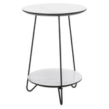 SAFAVIEH Hinnertje 2-Tier Round Side Table - 15 In. W x 15 In. D x 22 In. H - 15Wx15Dx22H