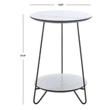 SAFAVIEH Hinnertje 2-Tier Round Side Table - 15 In. W x 15 In. D x 22 In. H - 15Wx15Dx22H