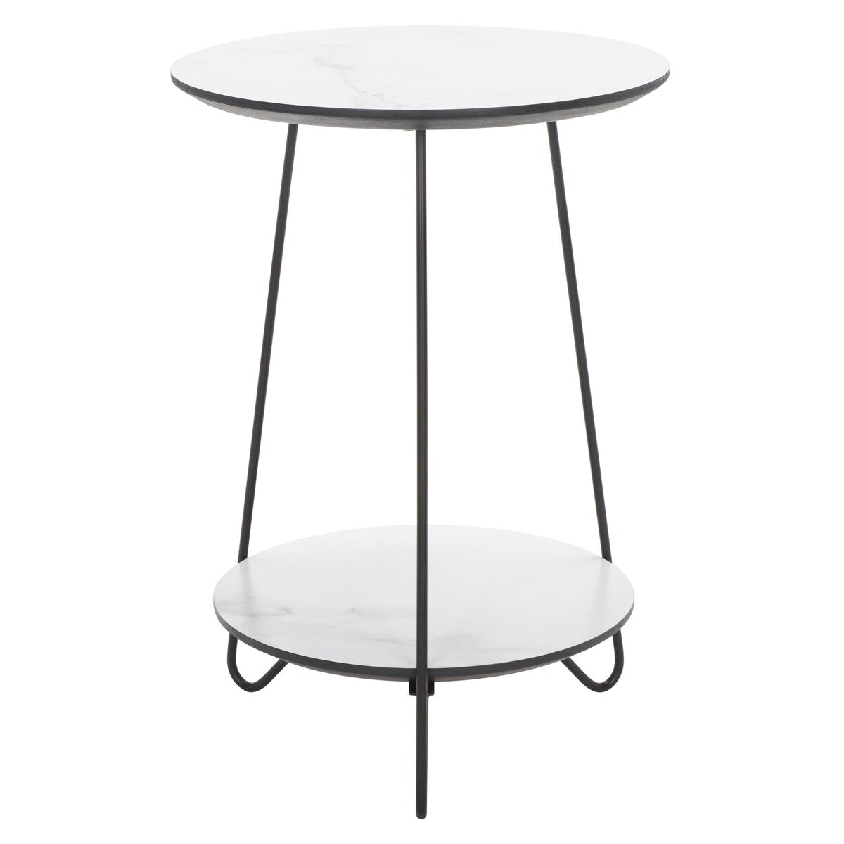 SAFAVIEH Hinnertje 2-Tier Round Side Table - 15 In. W x 15 In. D x 22 In. H - 15Wx15Dx22H