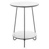 SAFAVIEH Hinnertje 2-Tier Round Side Table - 15 In. W x 15 In. D x 22 In. H - 15Wx15Dx22H