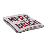 SAFAVIEH Holiday Inka Merry And Bright Grey/Red 50 x 60-inch Throw Blanket