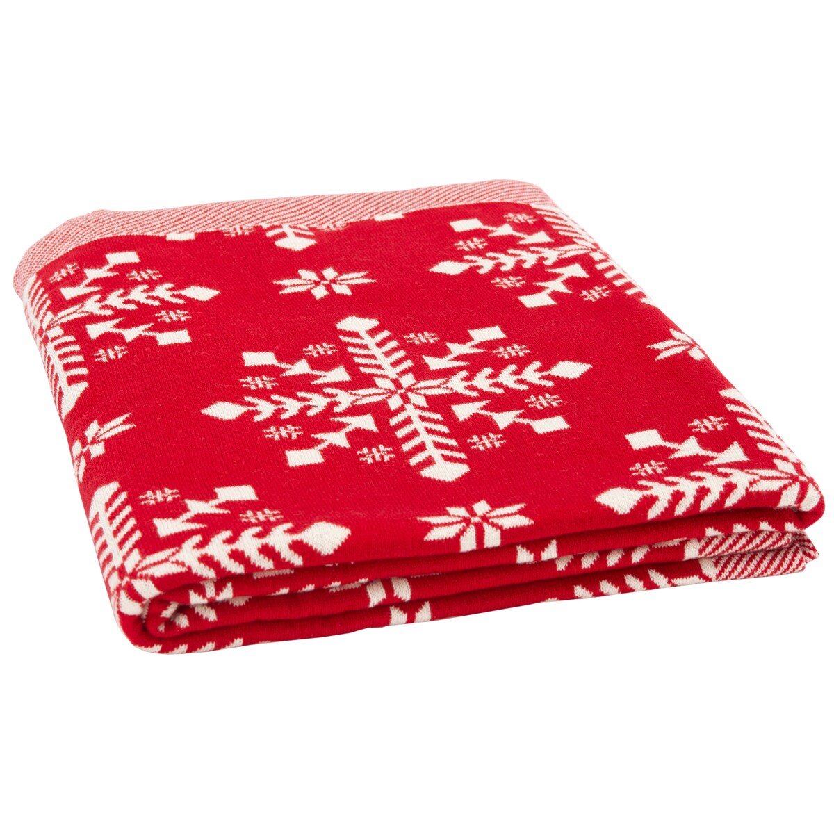 SAFAVIEH Holiday Tami Frost Red 50 x 60-inch Throw Blanket