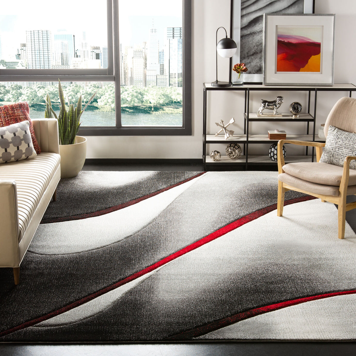 SAFAVIEH Hollywood Andreia Mid-Century Modern Abstract Rug