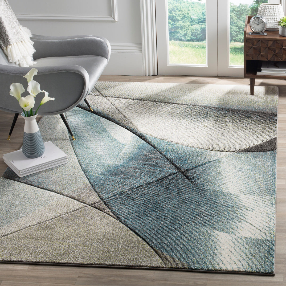 SAFAVIEH Hollywood Verbena Mid-Century Modern Abstract Rug