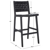 SAFAVIEH Home Adah 30-inch Leather Bar Stool - 22Wx22Dx43H