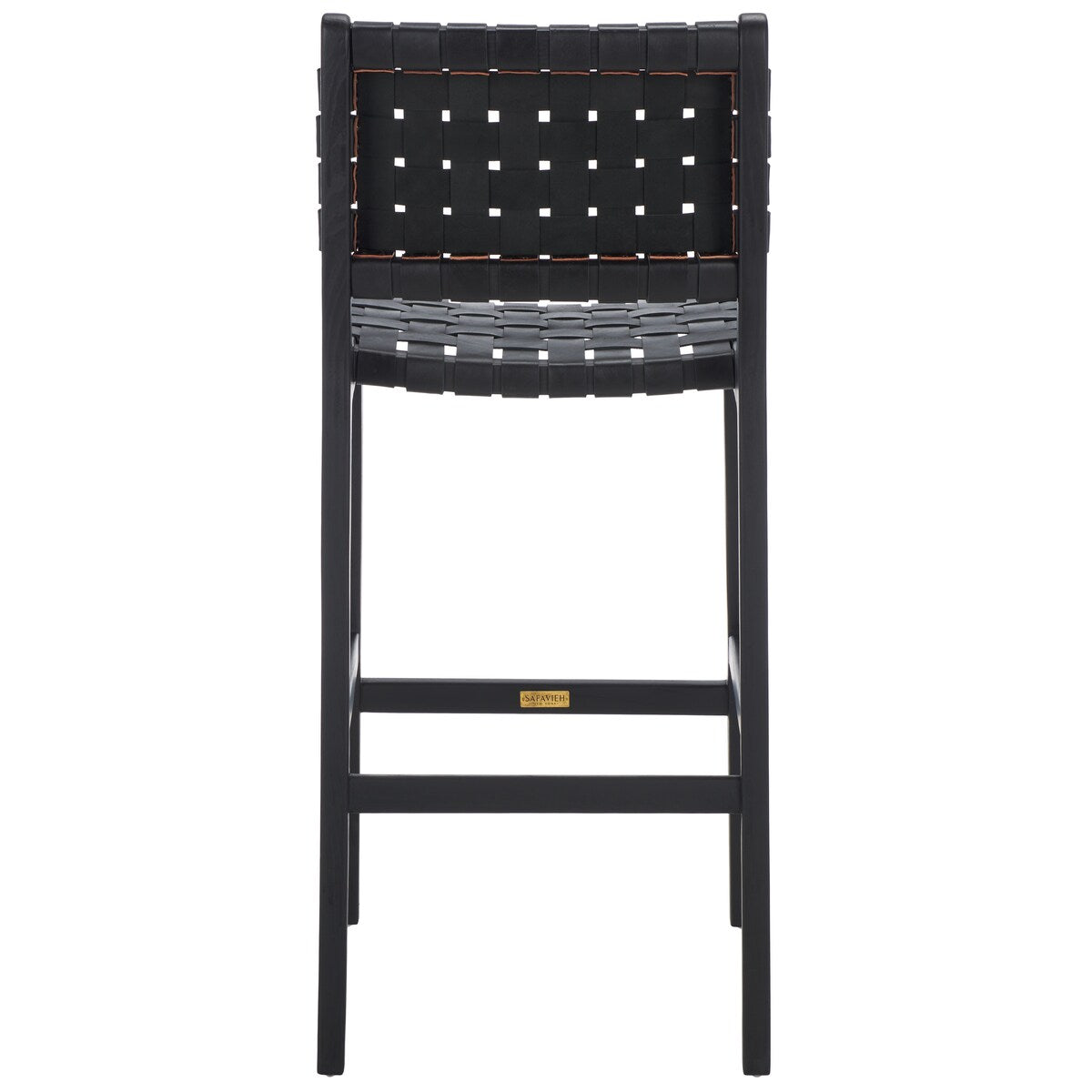 SAFAVIEH Home Adah 30-inch Leather Bar Stool - 22Wx22Dx43H