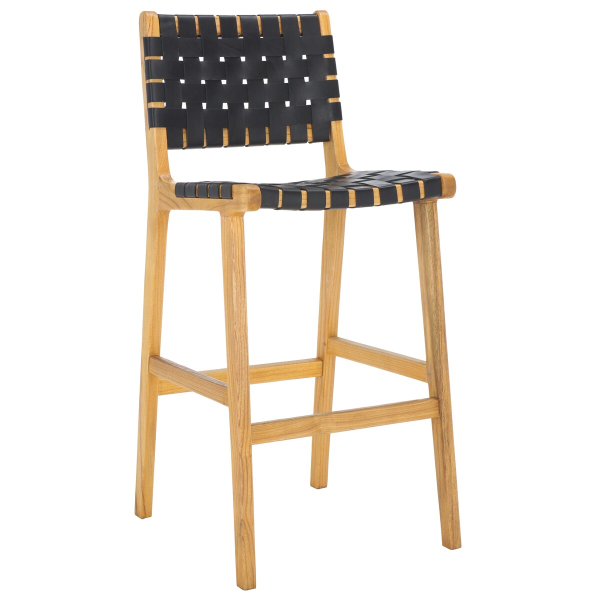 SAFAVIEH Home Adah 30-inch Leather Bar Stool - 22Wx22Dx43H