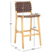 SAFAVIEH Home Adah 30-inch Leather Bar Stool - 22Wx22Dx43H