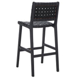 SAFAVIEH Home Adah 30-inch Leather Bar Stool - 22Wx22Dx43H