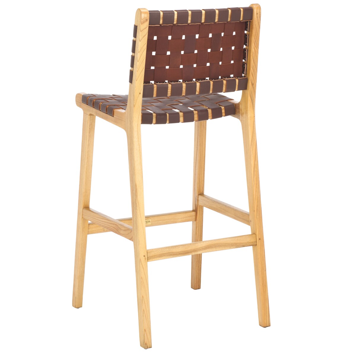 SAFAVIEH Home Adah 30-inch Leather Bar Stool - 22Wx22Dx43H