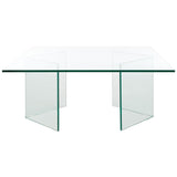 SAFAVIEH Home Aerith Tempered Glass Coffee Table - 35Wx35Dx16H