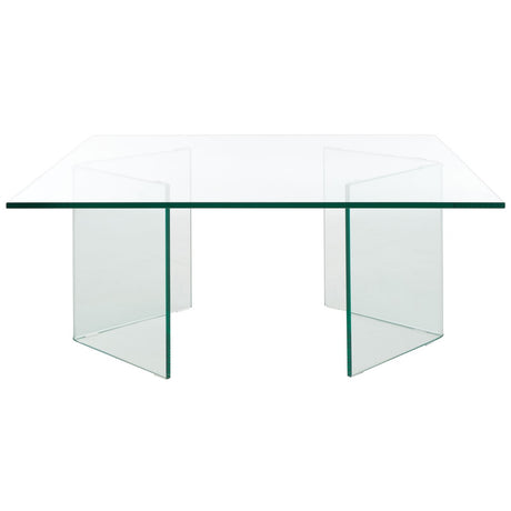 SAFAVIEH Home Aerith Tempered Glass Coffee Table - 35Wx35Dx16H