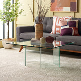 SAFAVIEH Home Aerith Tempered Glass Coffee Table - 35Wx35Dx16H