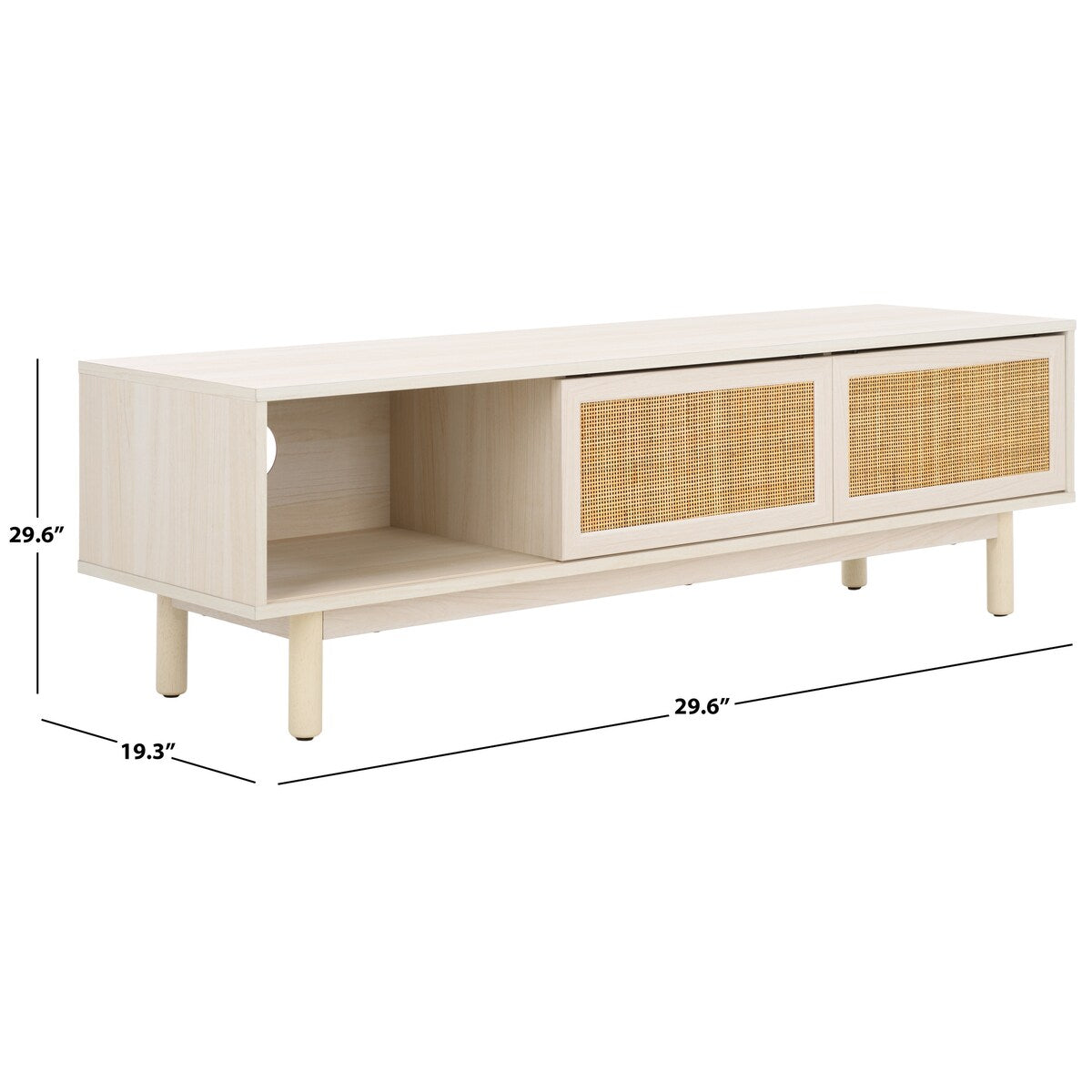 SAFAVIEH Home Aino 2 Door Media Stand - 53Wx15Dx16H