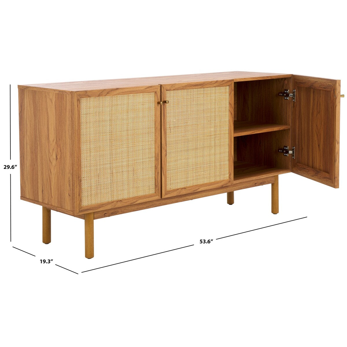 SAFAVIEH Home Aino 3 Door Sideboard/Media Stand - 54Wx19Dx30H