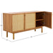 SAFAVIEH Home Aino 3 Door Sideboard/Media Stand - 54Wx19Dx30H