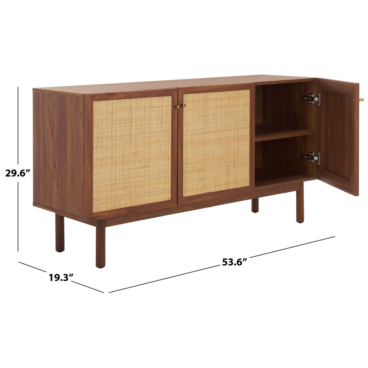 SAFAVIEH Home Aino 3 Door Sideboard/Media Stand - 54Wx19Dx30H