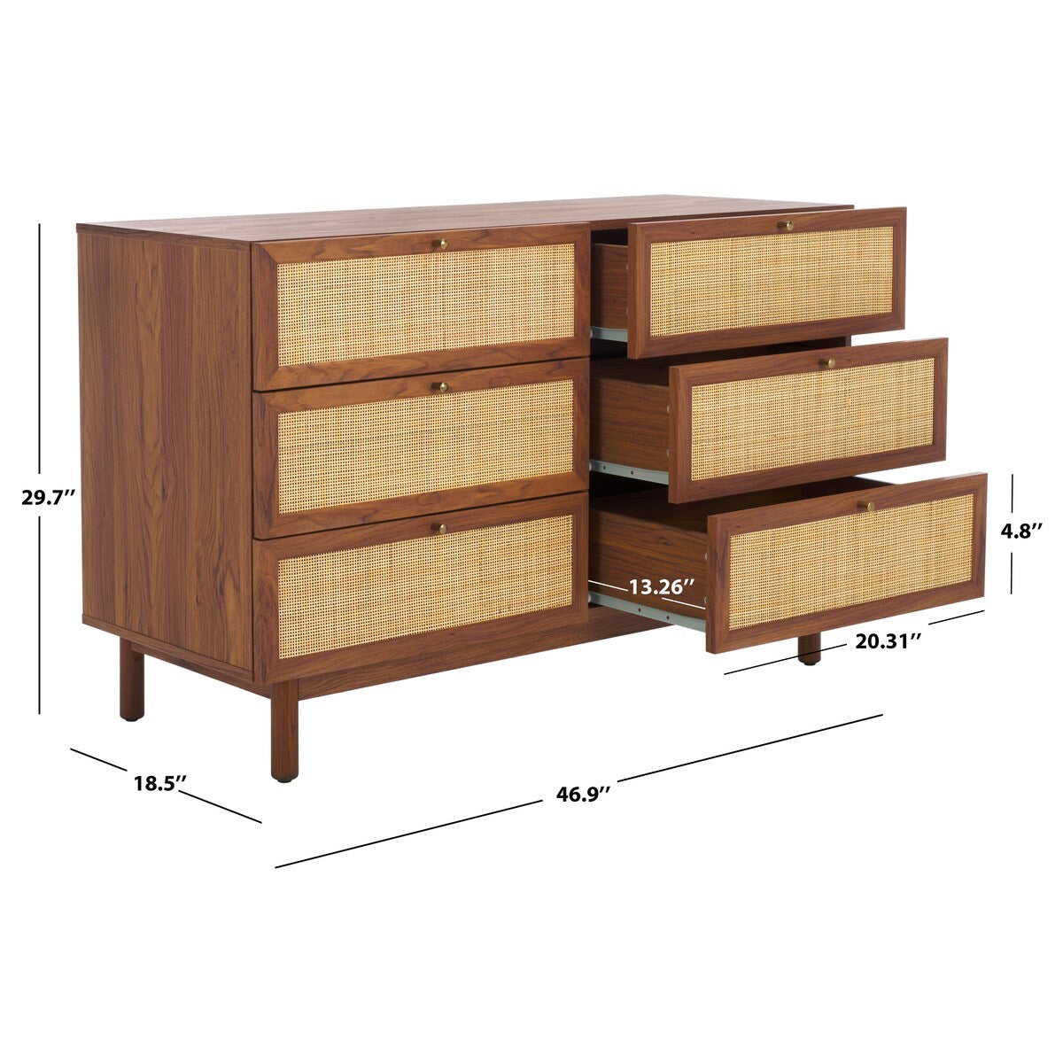 SAFAVIEH Home Aino 6 Drawer Dresser.