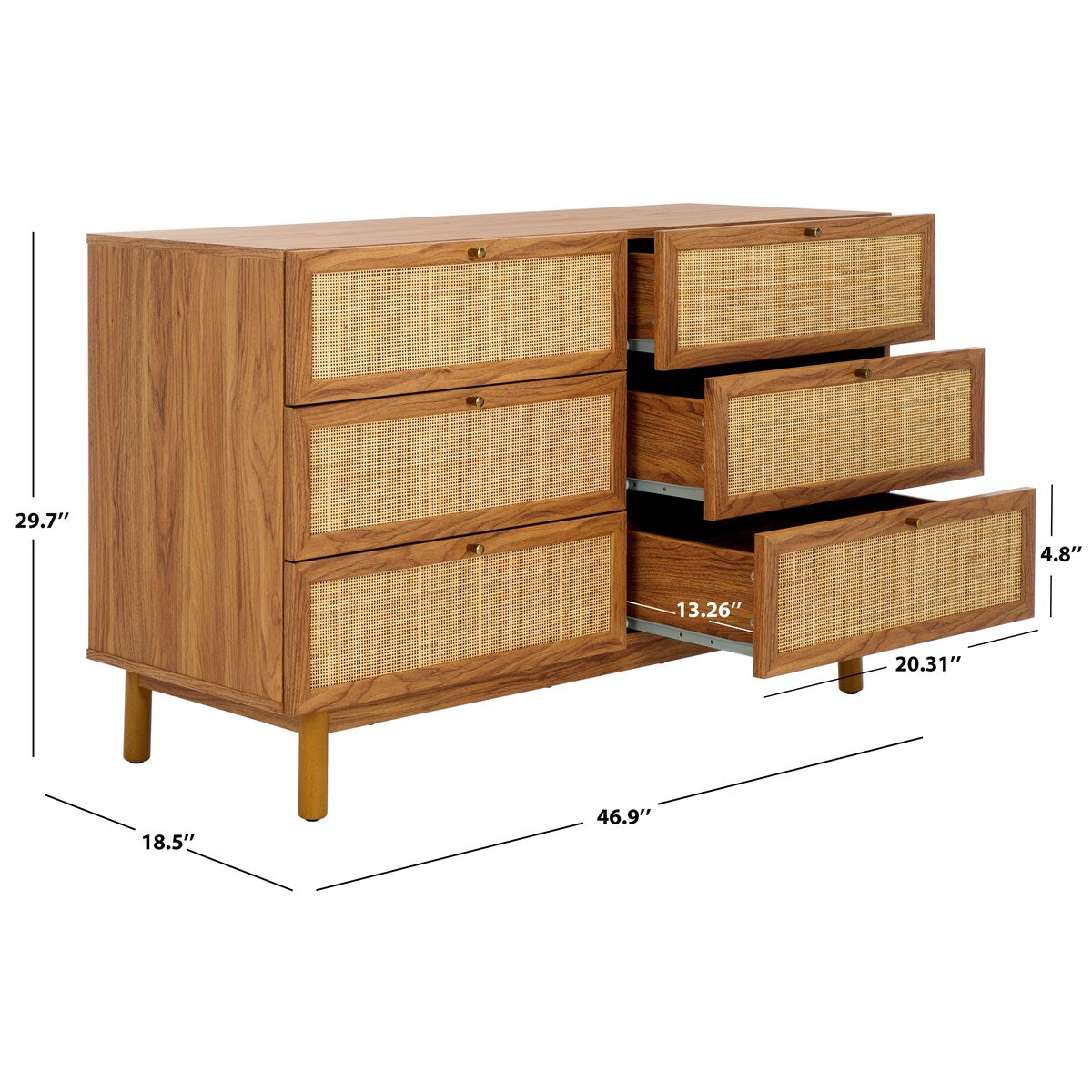 SAFAVIEH Home Aino 6 Drawer Dresser.